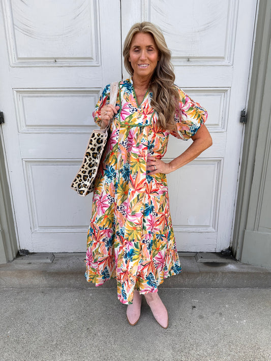 Garden Party Puff Sleeve Dress