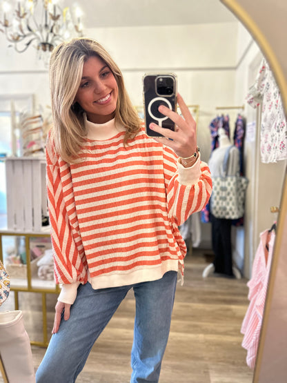 Coral Coast Mock Neck Top