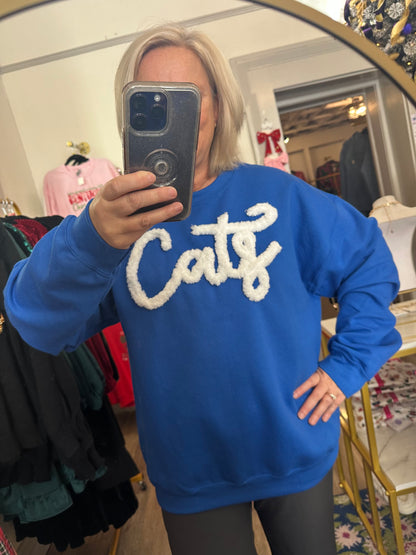 Cats Puffy Letter Sweatshirt