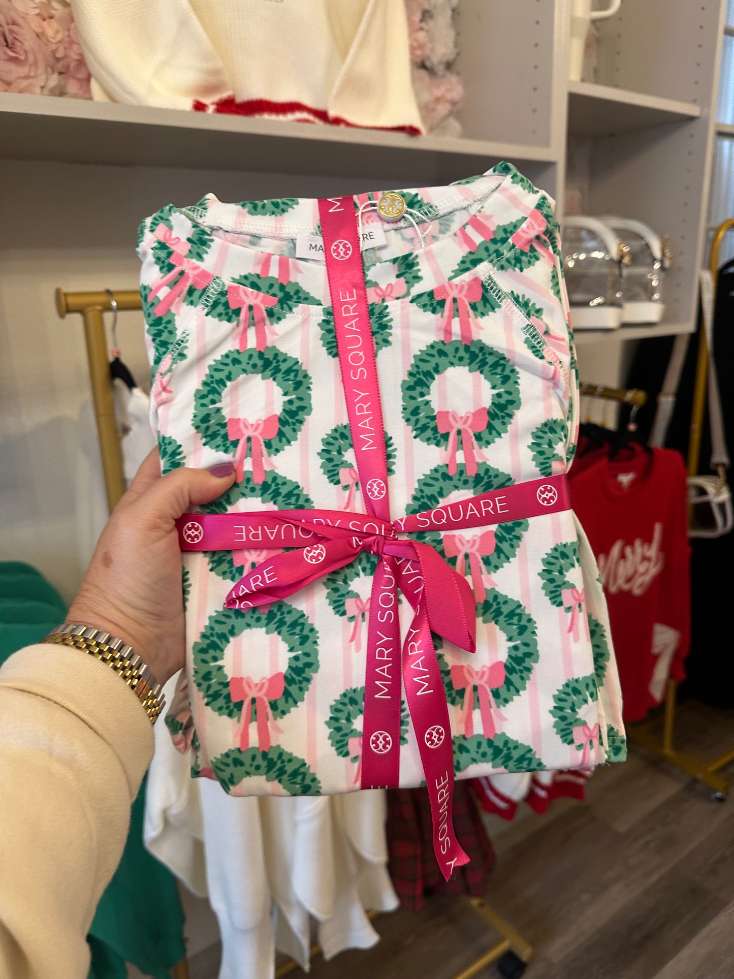 Wreath Christmas Pajamas