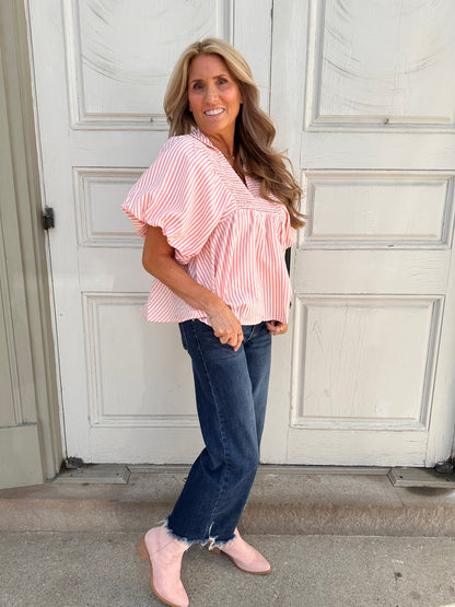 Pink Liv Puff Sleeve Top