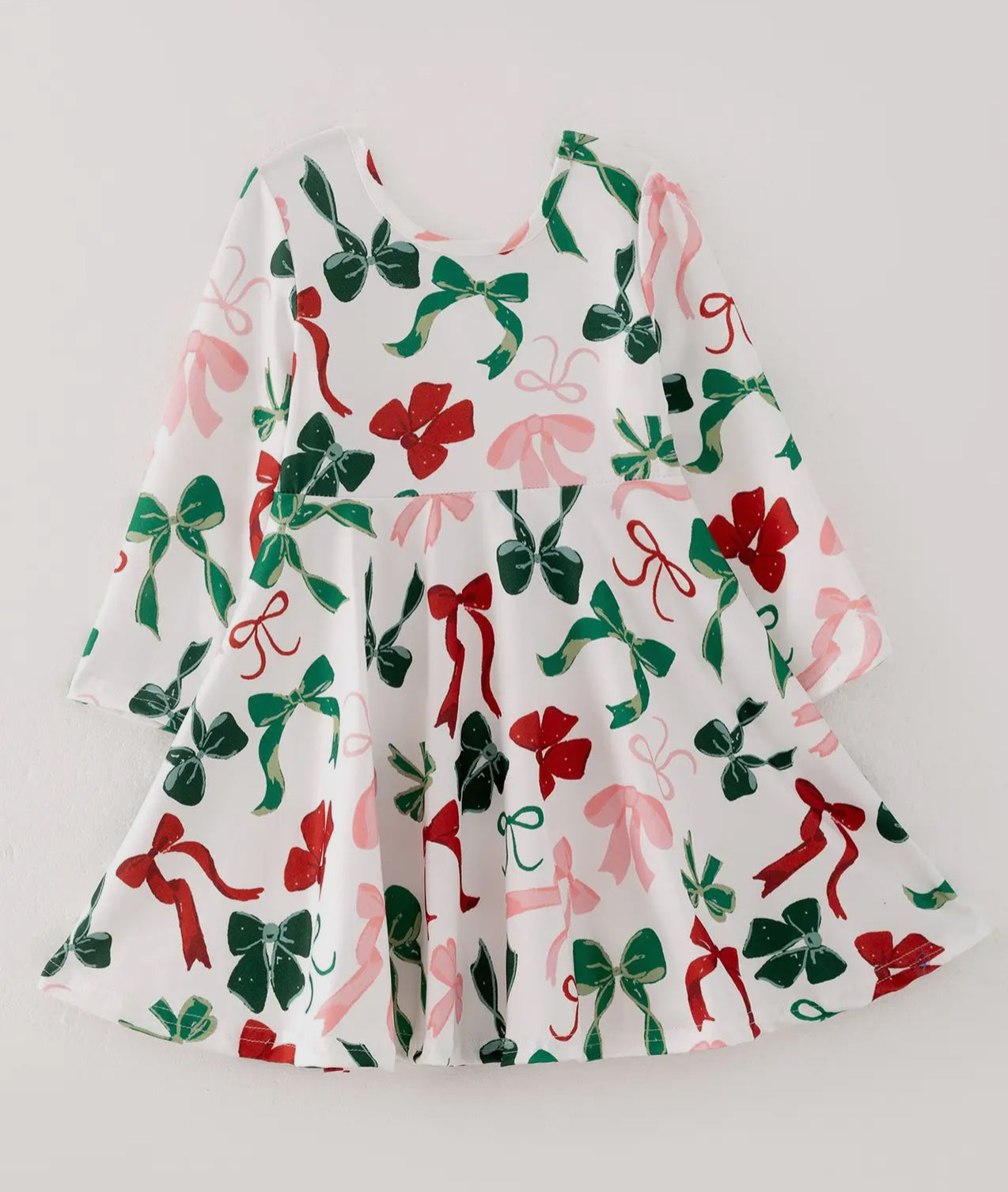 Bow Girls Christmas Dress