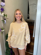 Load image into Gallery viewer, “Bella” Bow Sweatshirt in Beige
