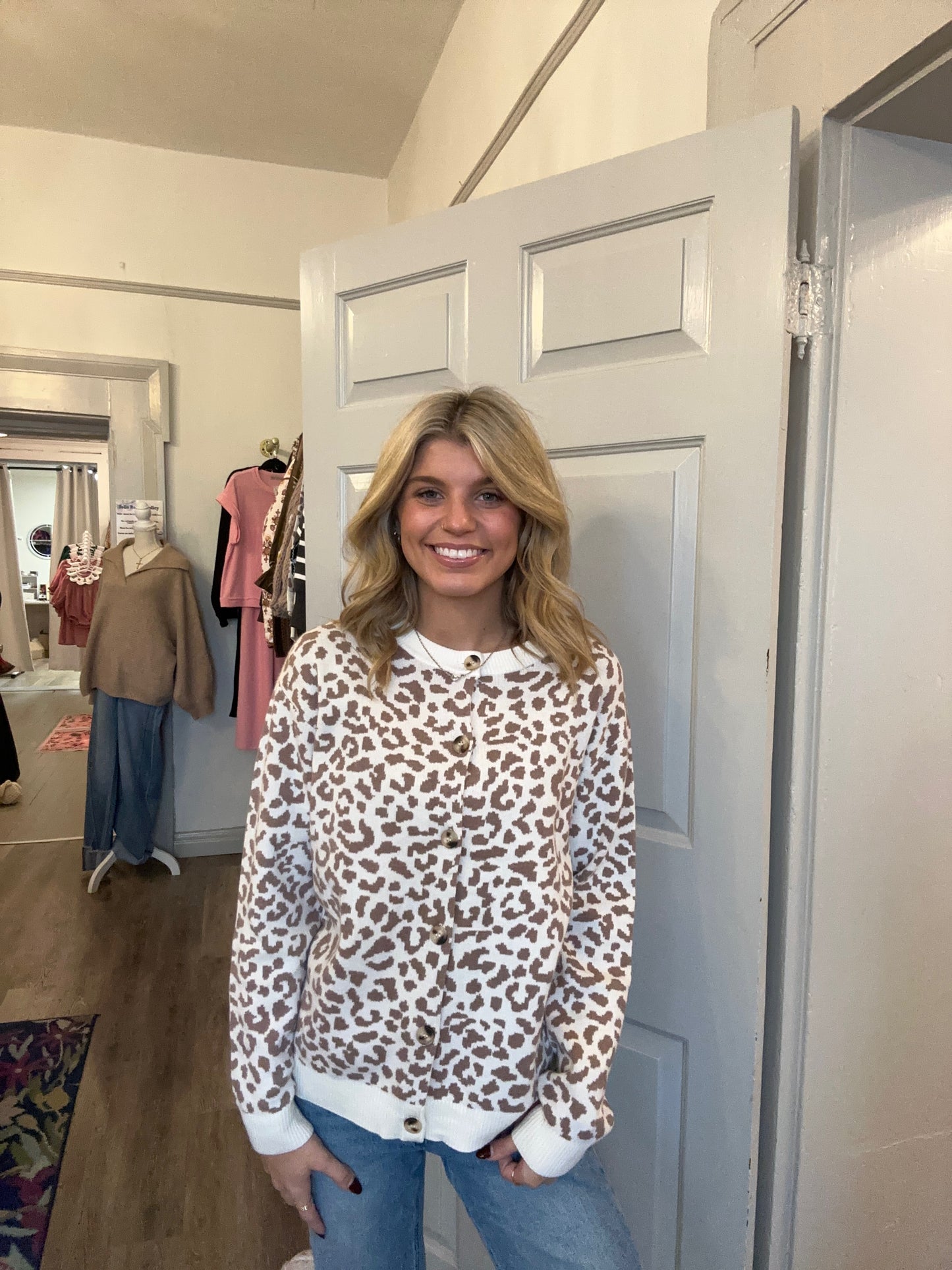 Adelyn Leopard Knit Cardigan