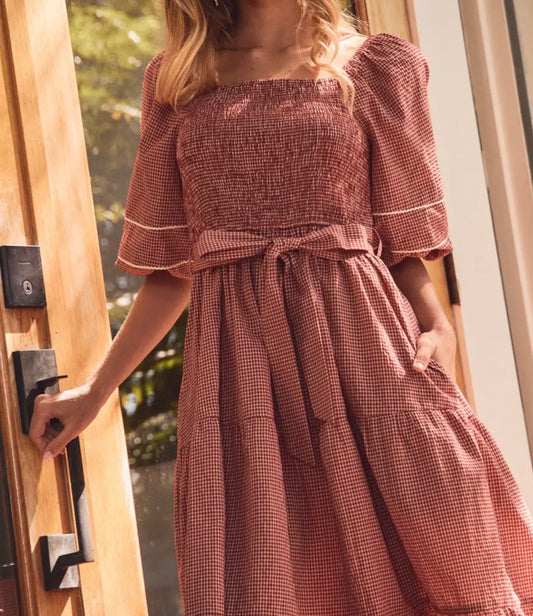 Carman Textured Midi Dress