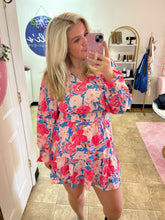 Load image into Gallery viewer, Floral Print Smock Waist Dress
