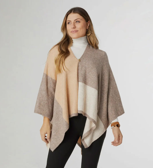 Evie Button Front Poncho