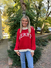 Load image into Gallery viewer, Merry Red Knit Sweater
