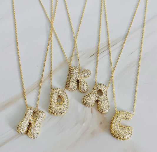 Bubble Letter Necklaces