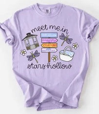 Meet Me in Stars Hollow Purple Tee
