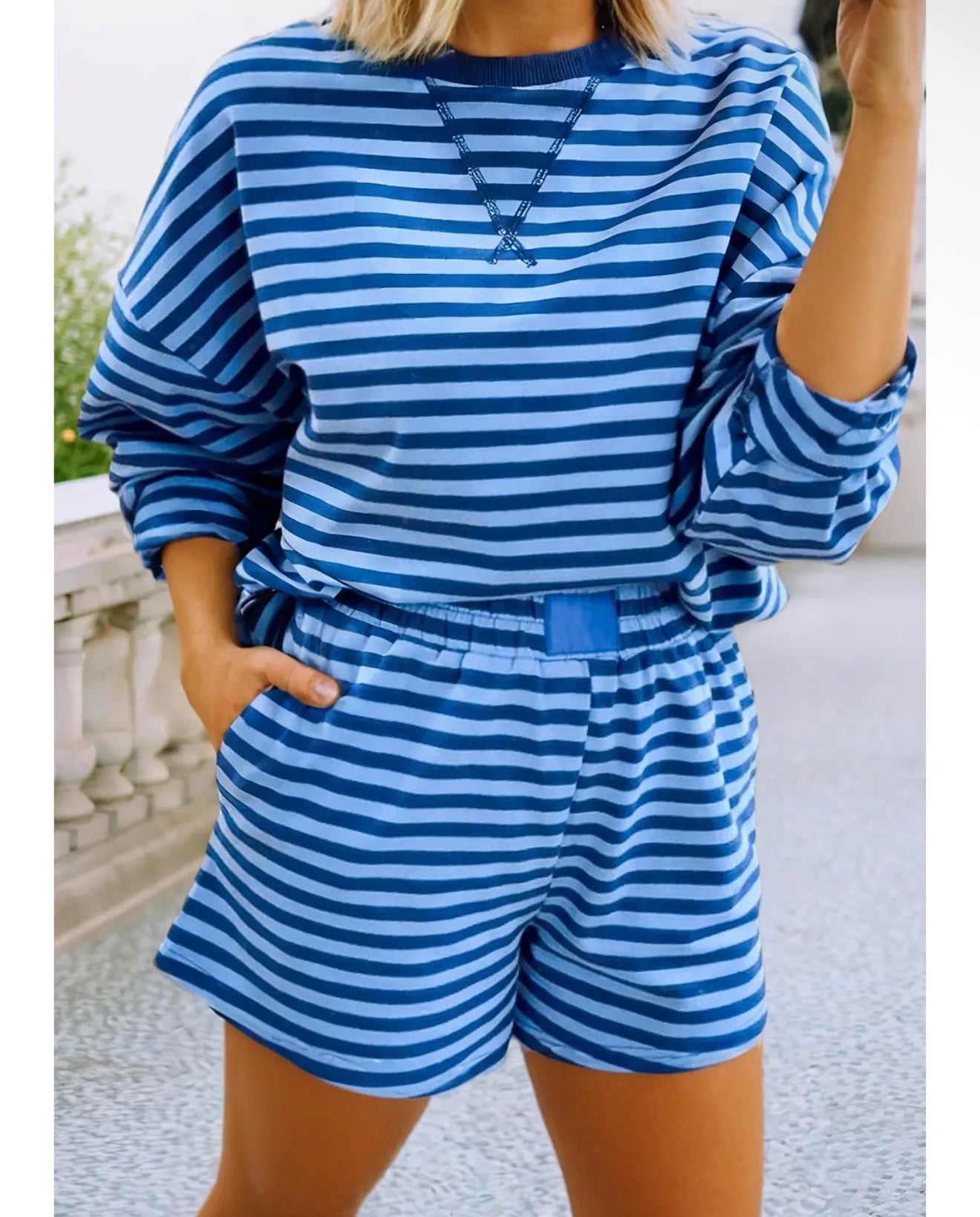 Elliott Striped Shorts Set