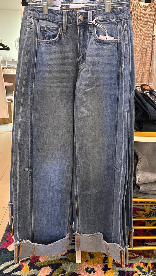 Olivia High Rise Cuffed Wide Leg