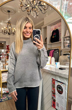 Load image into Gallery viewer, Gray Mock Neck Sweater
