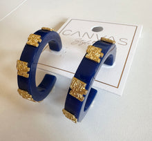 Load image into Gallery viewer, Ky logo hoop earrings
