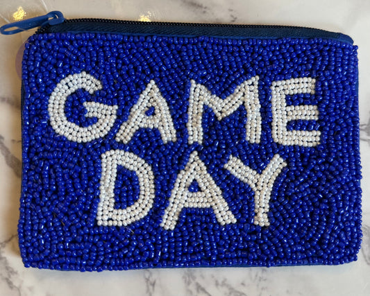 Game Day beaded coin purse