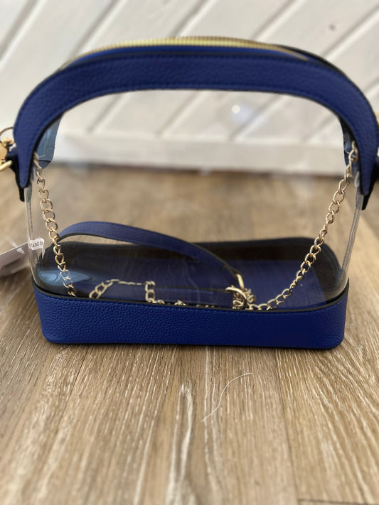 Royal blue clear stadium bag