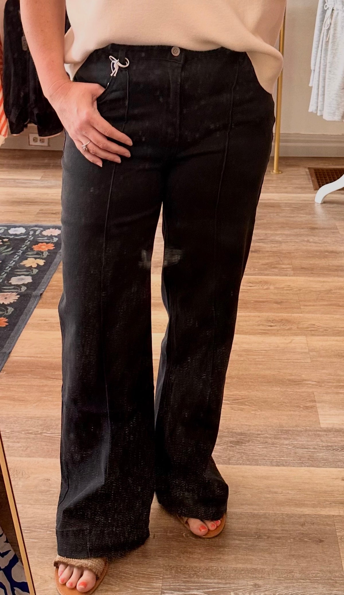Harper Black Wise Leg Jeans