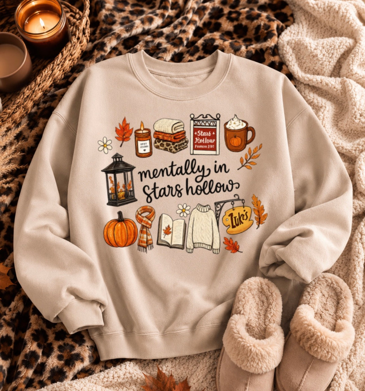 Pre-Order: Mentally in Stars Hollow Sweatshirt in Sand