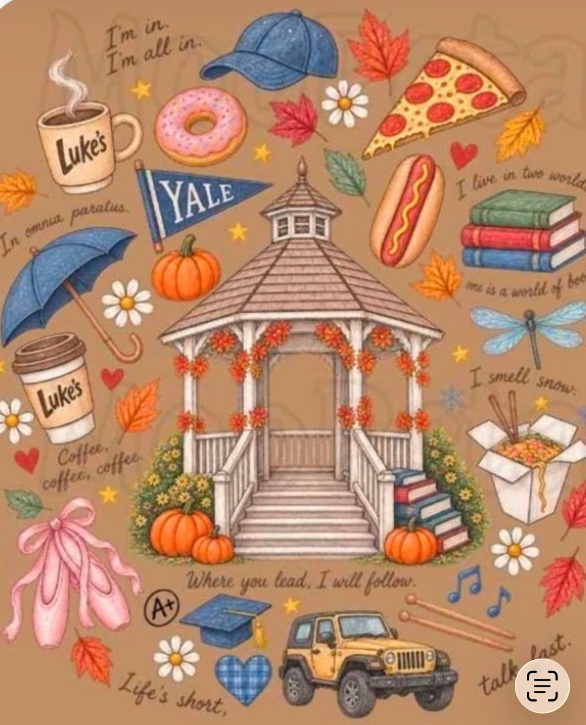 Pre-Order: Yale and Pizza Collage Sweatshirt in Sand