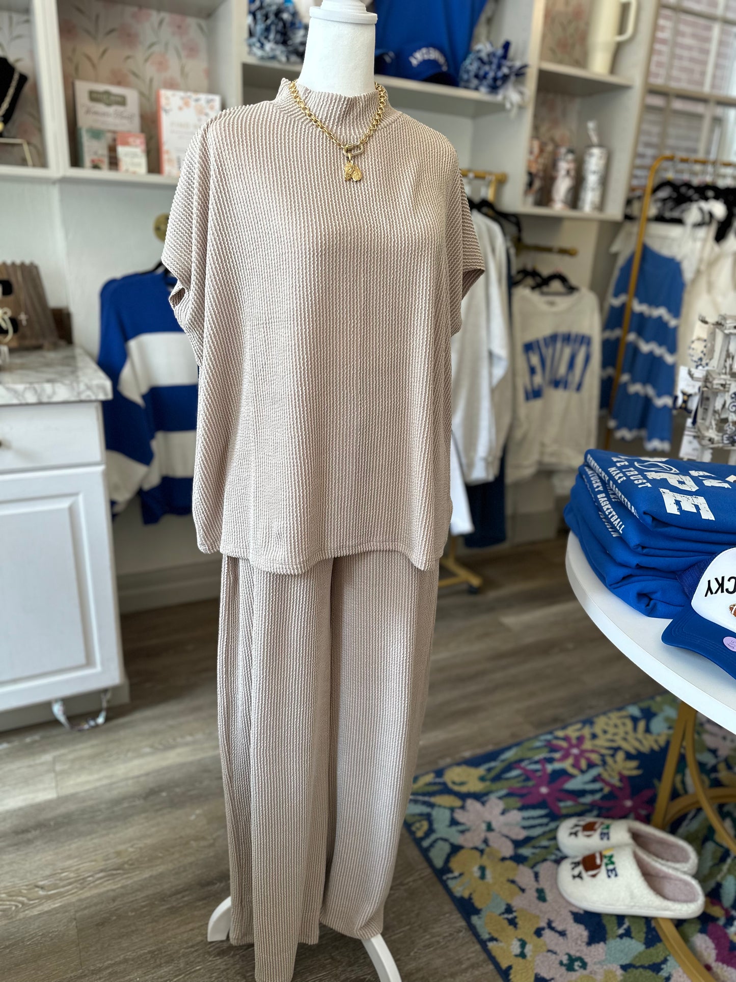 Tessa Oatmeal Ribbed Set