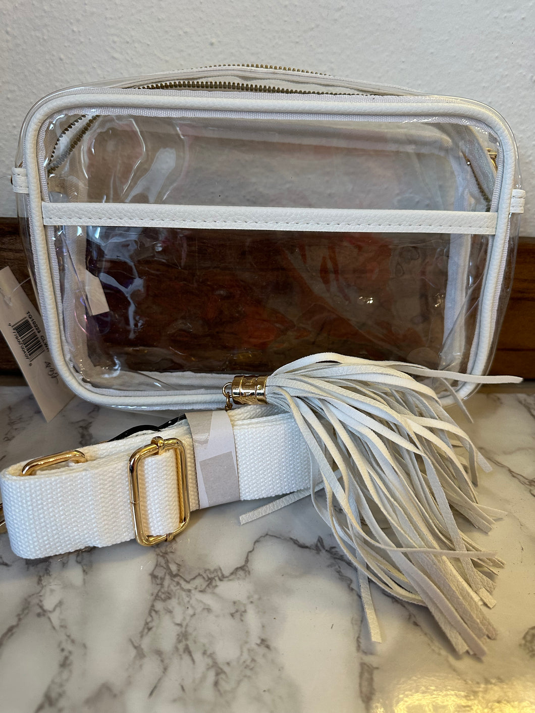 White/clear crossbody