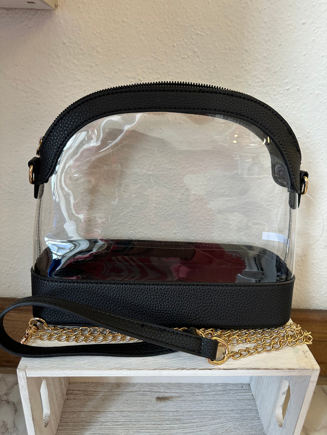 Black/clear stadium bag