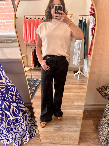 Harper Black Wise Leg Jeans