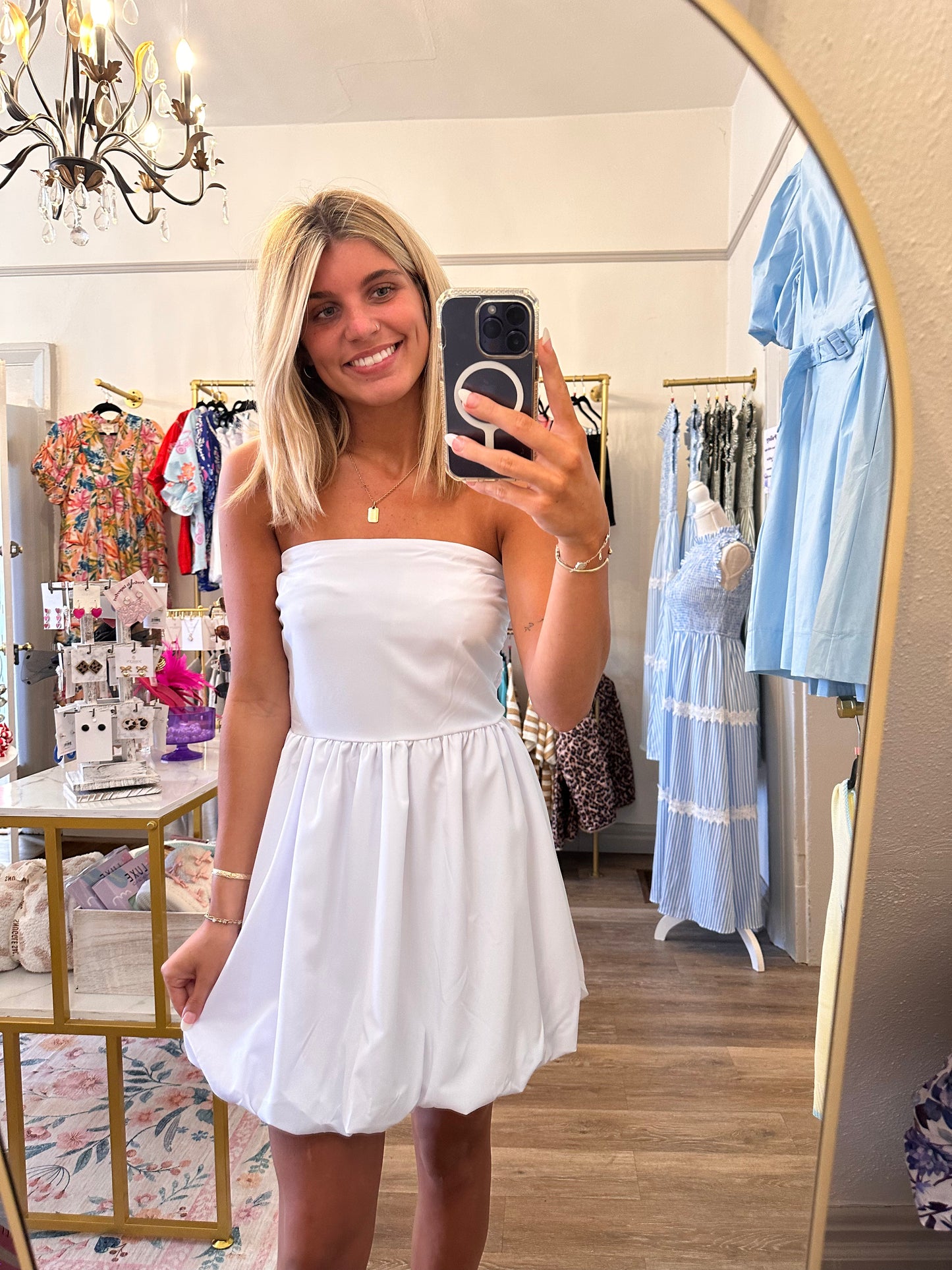 Whitley White Strapless Dress