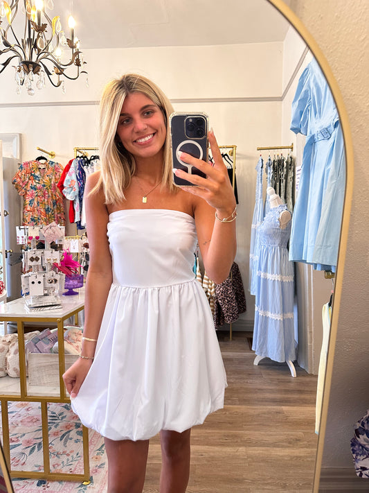 Whitley White Strapless Dress