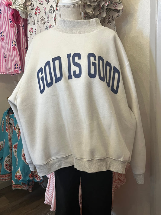 God is Good Reversible Mock Neck