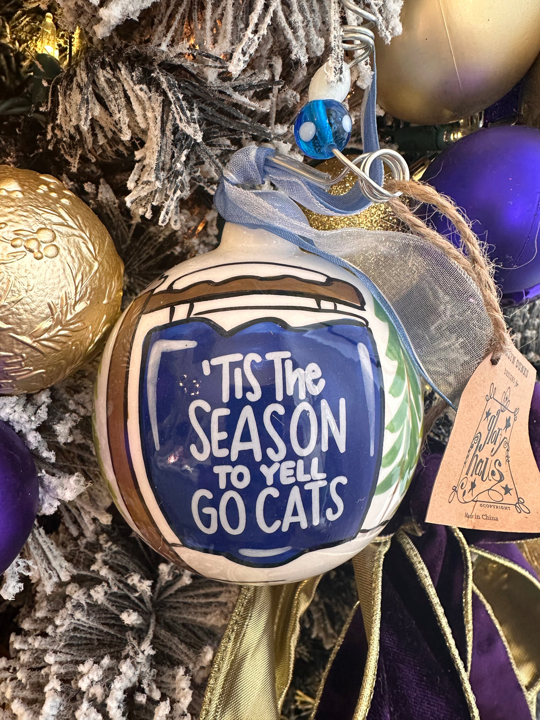 Go Cats ornament