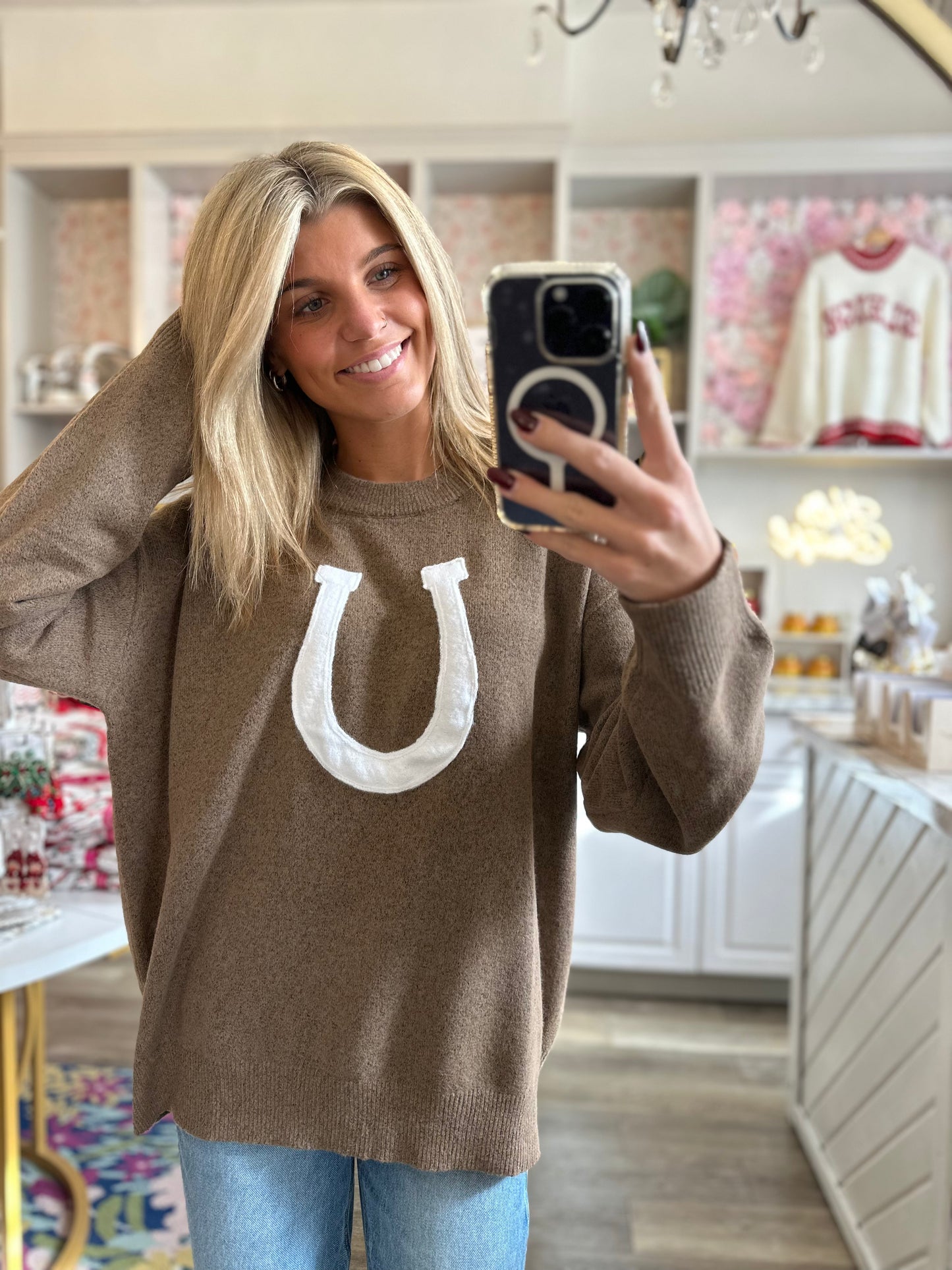 Heidi Horse Shoe Sweater