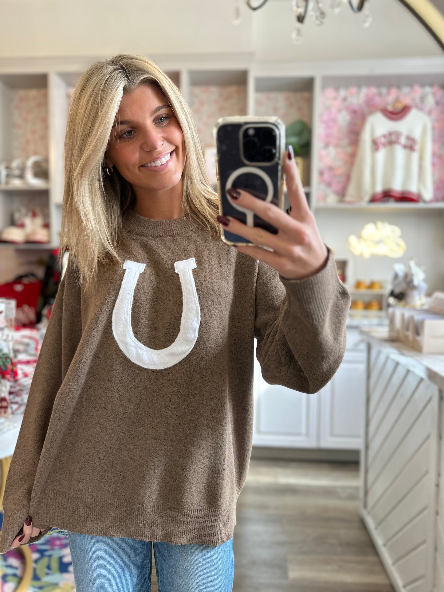 Heidi Horse Shoe Sweater