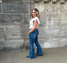 Load image into Gallery viewer, Star Print Flare Jeans
