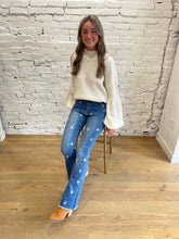 Load image into Gallery viewer, Star Print Flare Jeans
