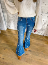 Load image into Gallery viewer, Star Print Flare Jeans
