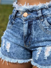 Load image into Gallery viewer, Distressed Denim Shorts
